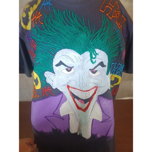 JOKER TEE SHIRT RARE VINTAGE SINGLE STICH MADE IN USA SIGNED BY ARTIST - Picture 2 of 16